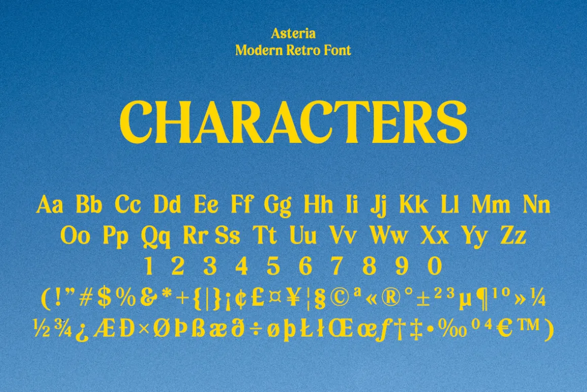 Asteria - Retro Display Font