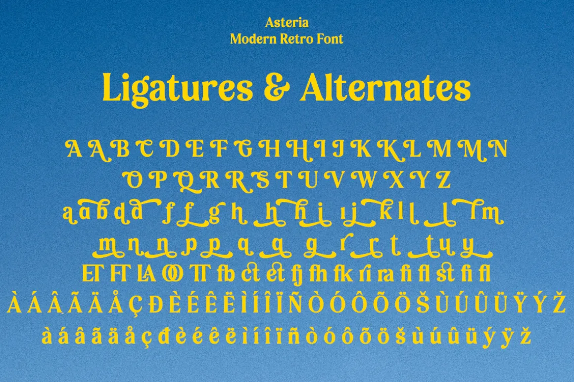 Asteria - Retro Display Font