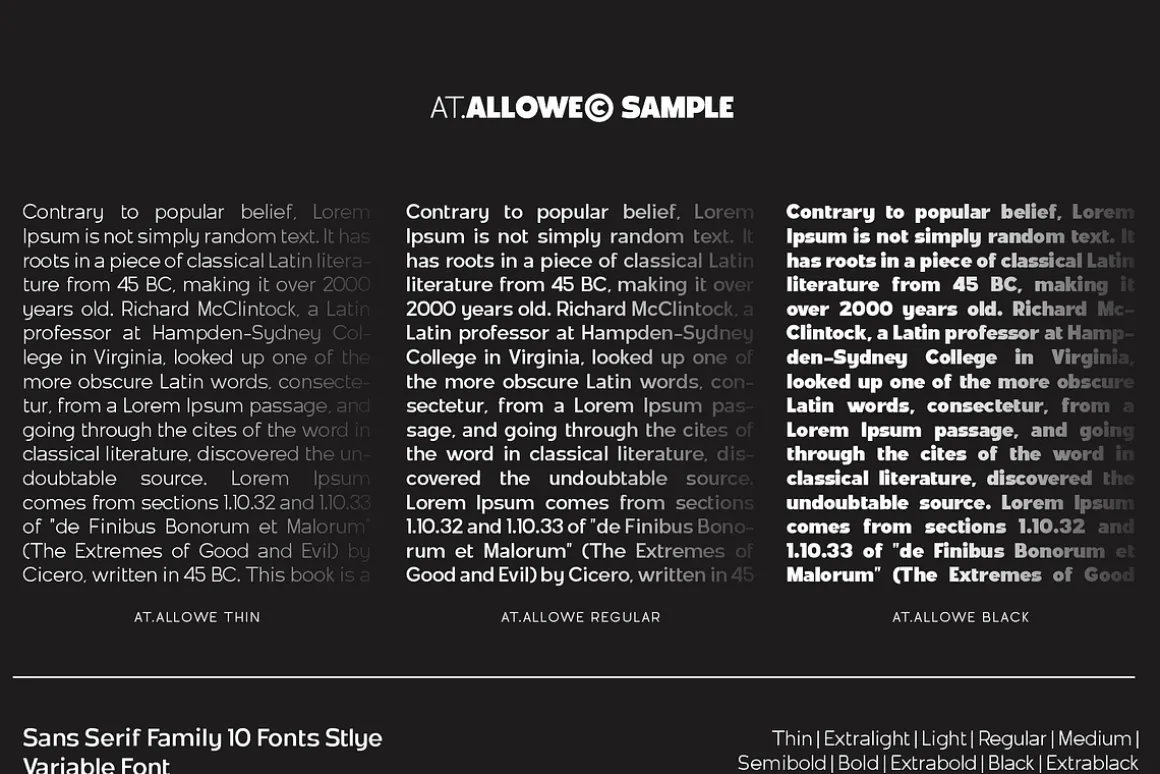 At. Allowe - Sans Serif Family