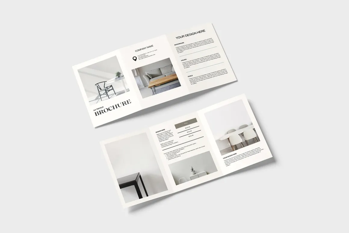 A4 Trifold Brochure Mockup