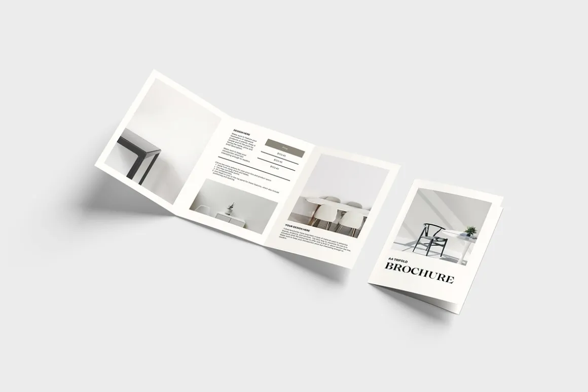 A4 Trifold Brochure Mockup