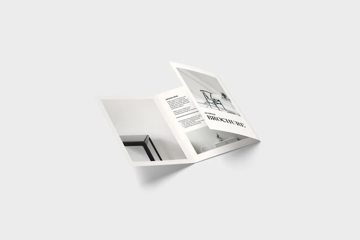 A4 Trifold Brochure Mockup
