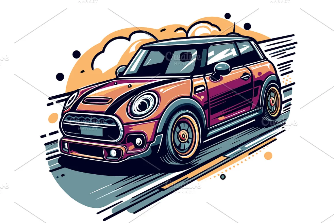 A Trio Mini Cooper of Roadway Whimsy