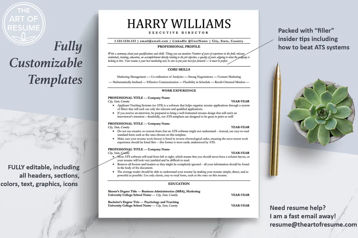 ATS Friendly Resume Design Bundle