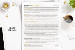 ATS Friendly Resume Template Gold