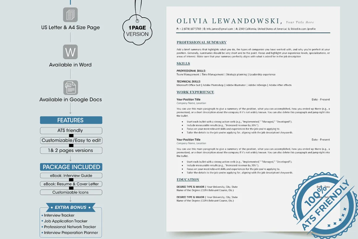 ATS Friendly Resume Template