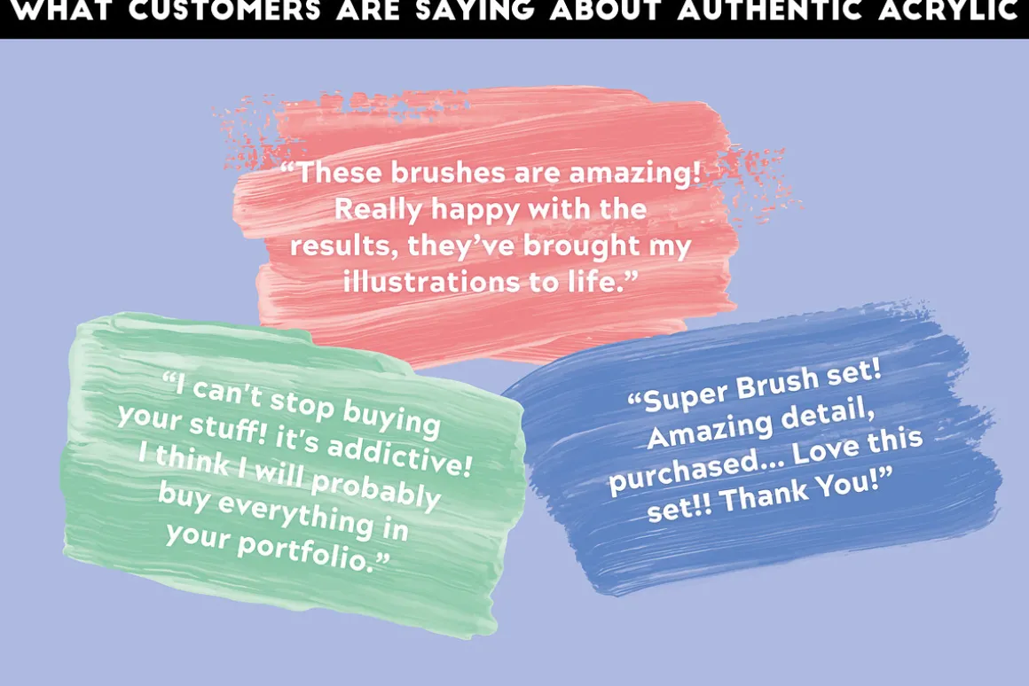 Authentic Acrylic Brushes