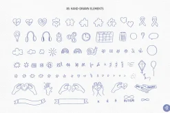 Autism Awareness Hand Drawn Set
