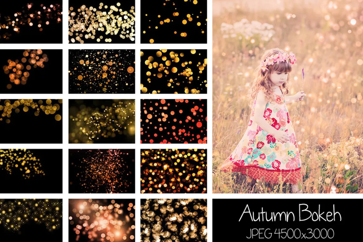 30 Autumn Bokeh Overlays