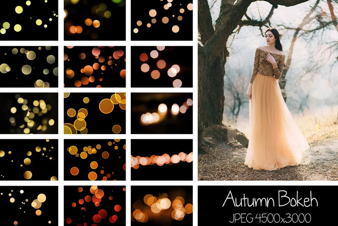 30 Autumn Bokeh Overlays