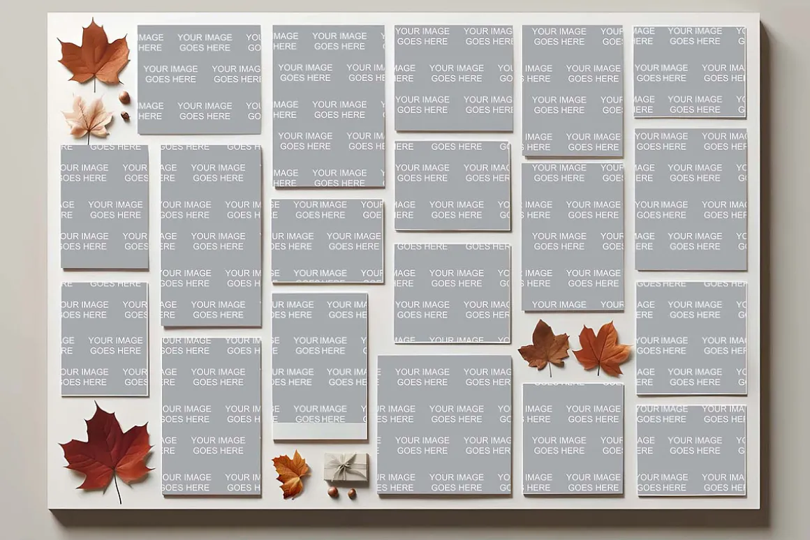 Autumn Fall Mood Board Mockup Templa