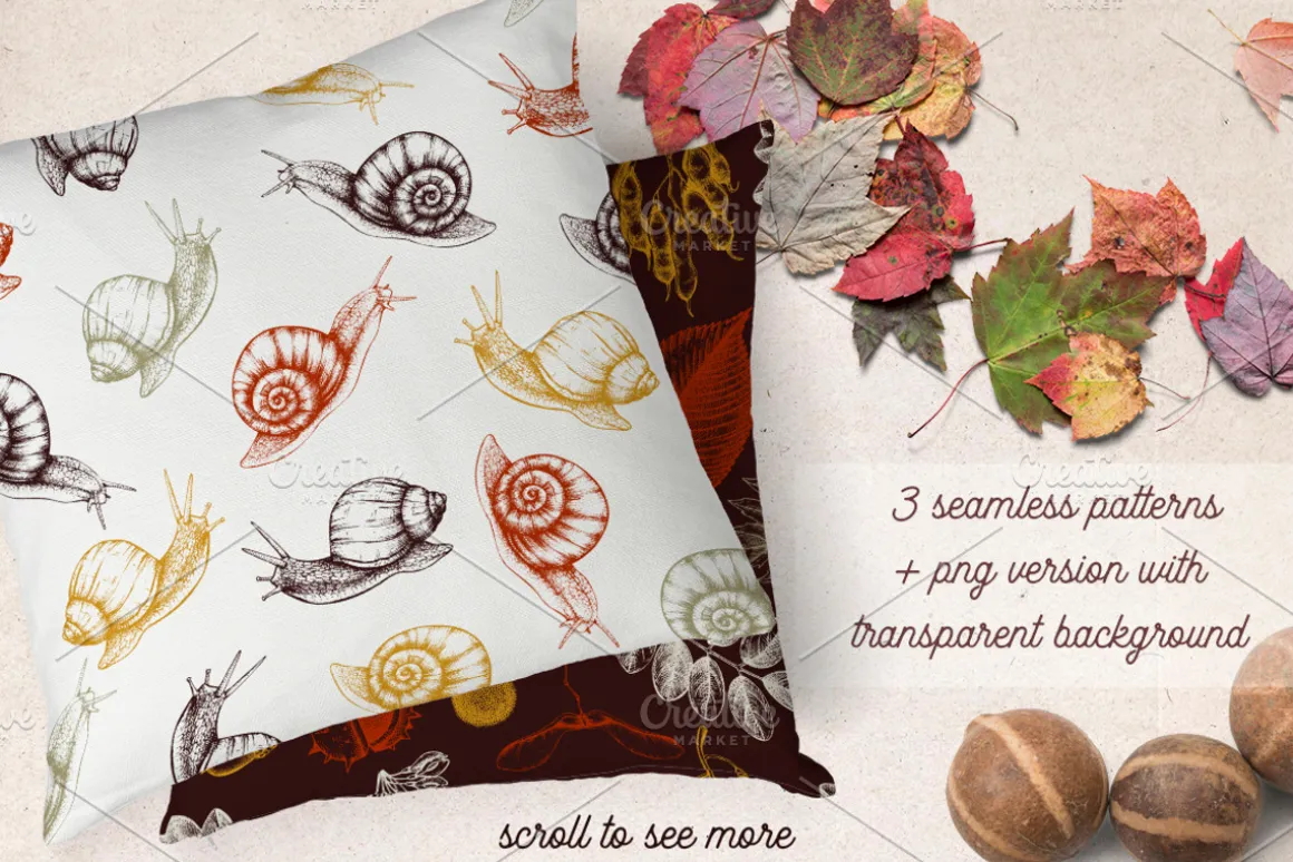 Autumn Leaves Sketches Set