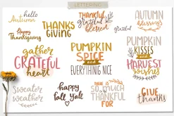 Autumn mood patterns&clipart bundle