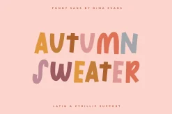 Autumn Sweater Cute Latin/Cyrillic