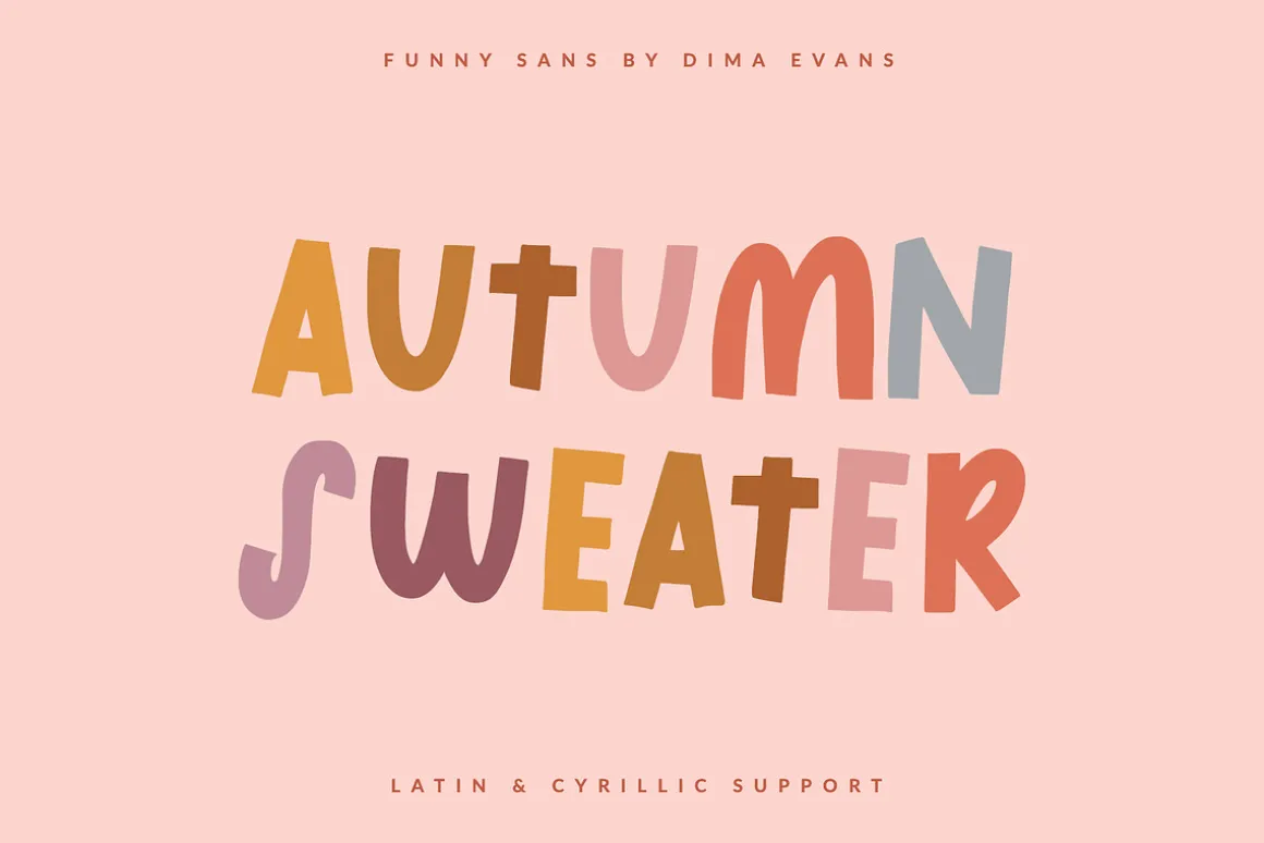 Autumn Sweater Cute Latin/Cyrillic