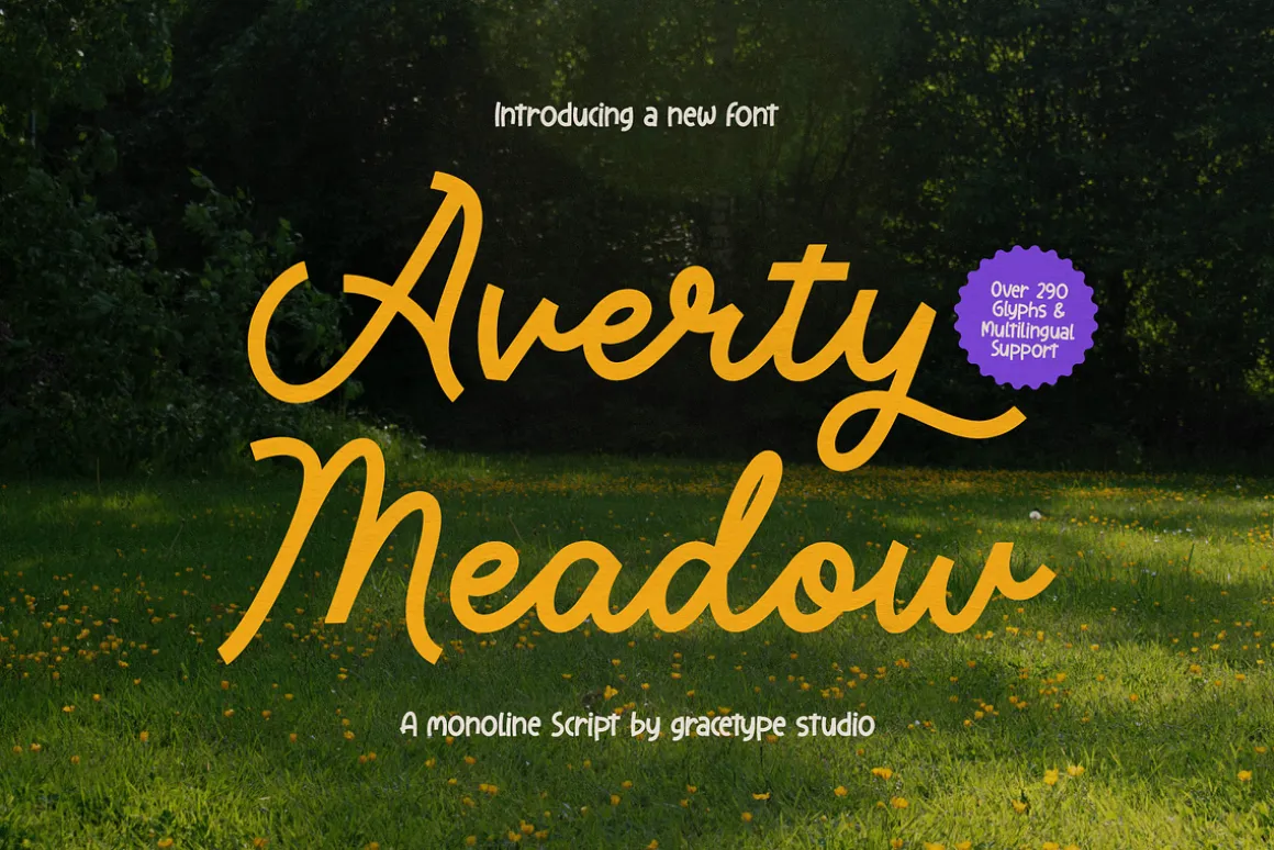 Averty Meadow | Monoline Script