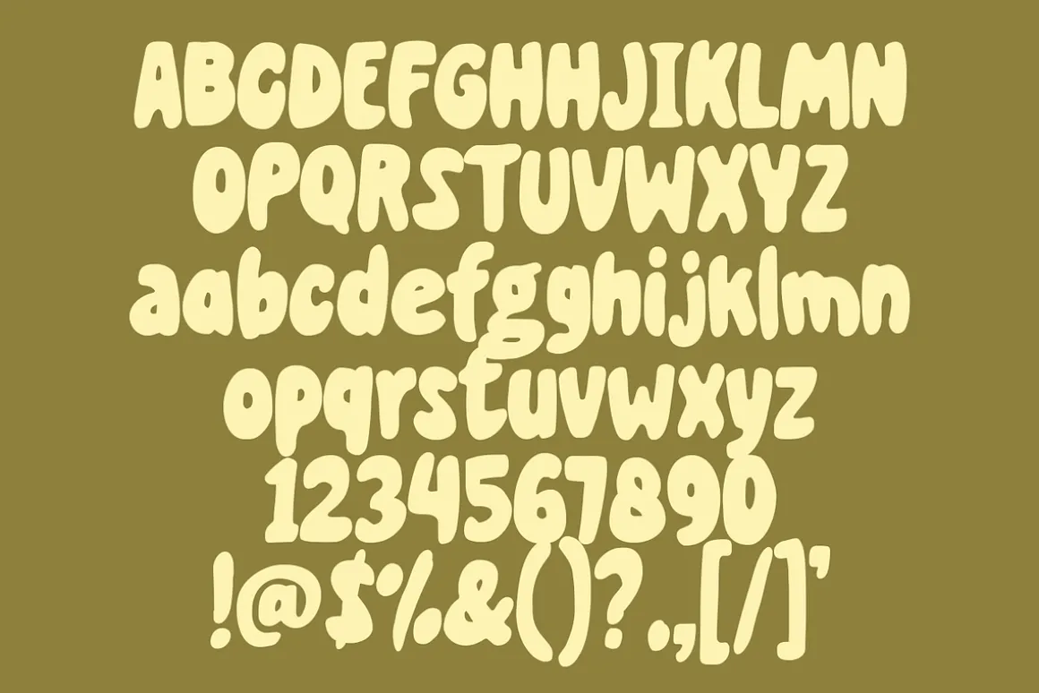 Avocado Croissant - Playful Font