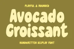 Avocado Croissant - Playful Font