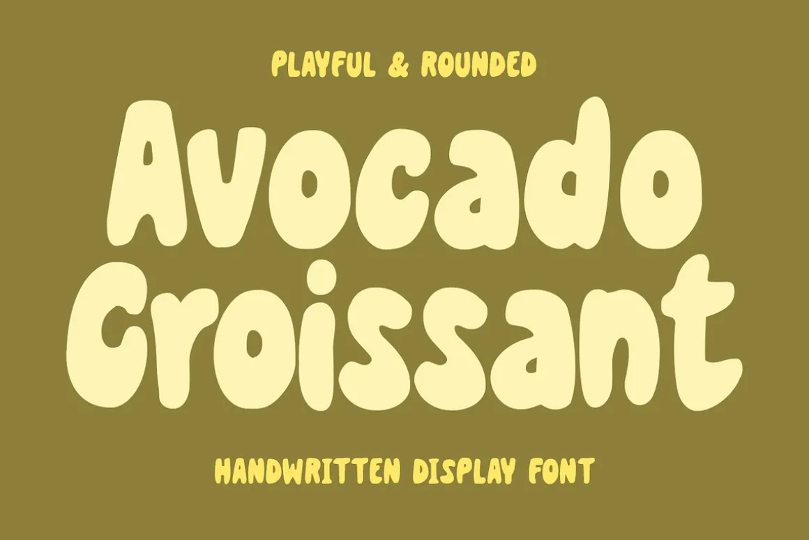 Avocado Croissant - Playful Font