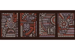 Aztec ornaments backgrounds set