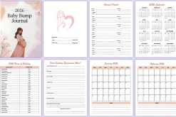 2026 Baby Bump Journal Canva Kdp