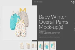 Baby Winter Overall Pants Mock-ups