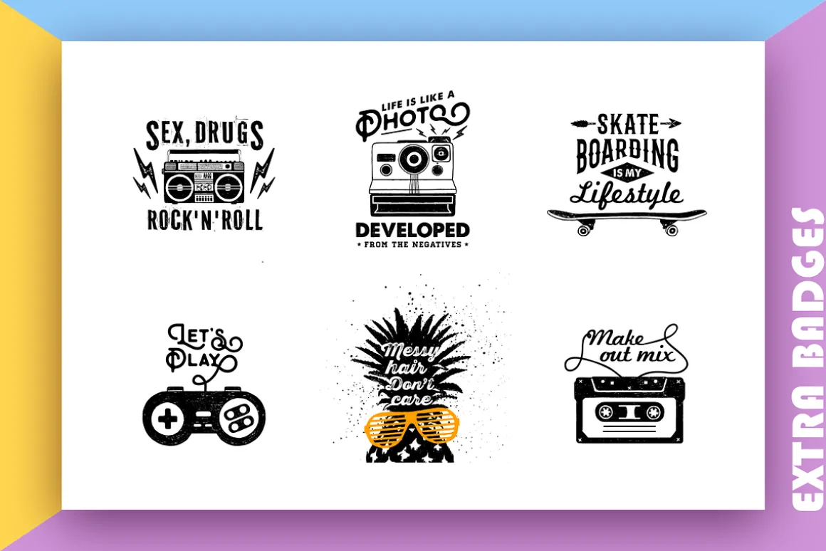 Back to the 90's. 15 Hand Drawn Pics
