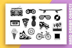 Back to the 90's. 15 Hand Drawn Pics