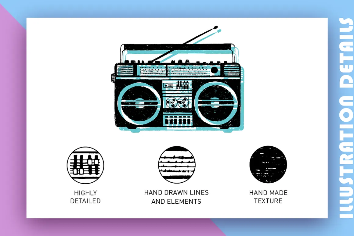 Back to the 90's. 15 Hand Drawn Pics