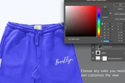 back and front short pant PSD Mockup