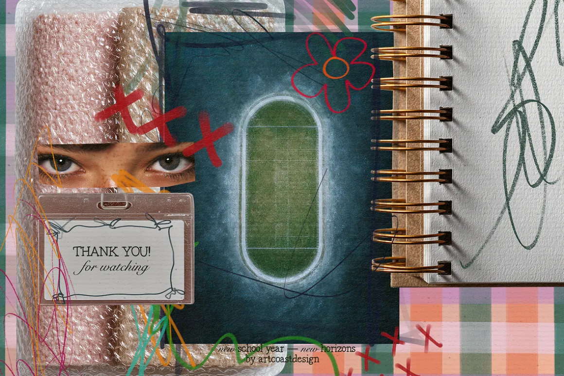 Back To School Collage Elements