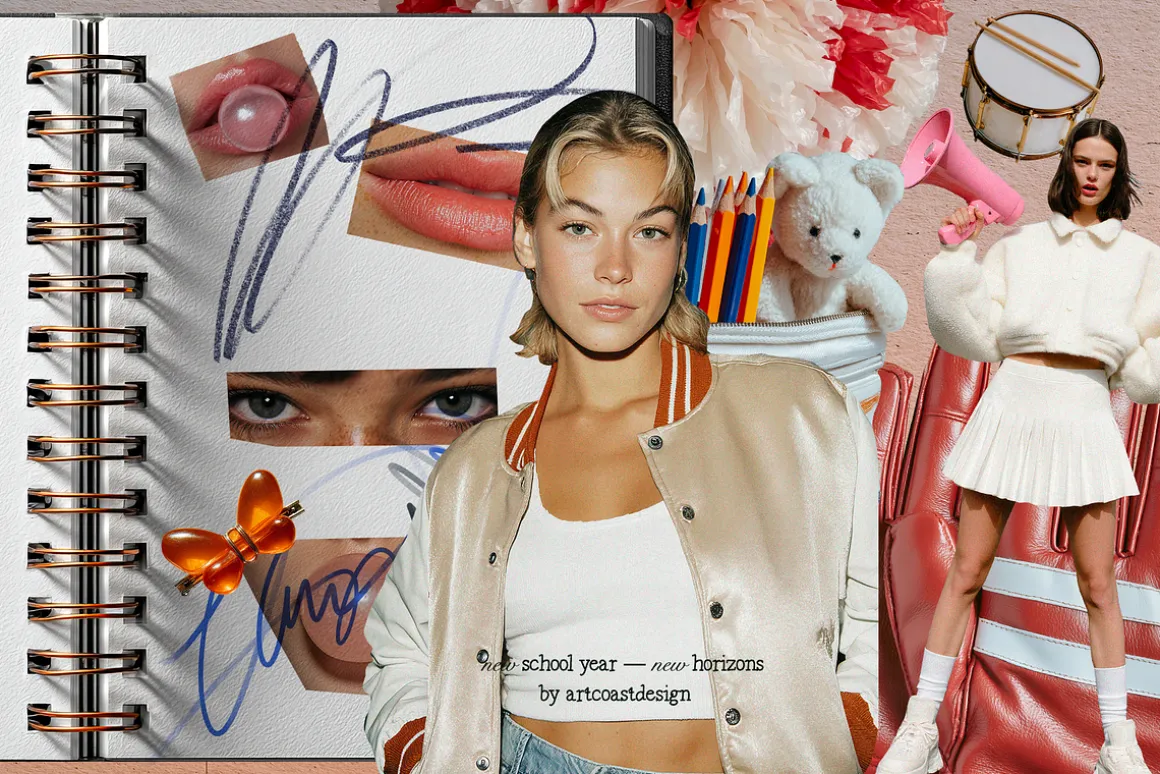 Back To School Collage Elements