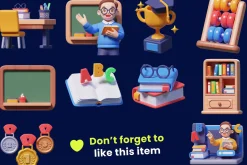 Back to School 3D Asset Pack