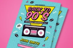 Back to 90's Event Flyer