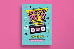 Back to 90's Event Flyer
