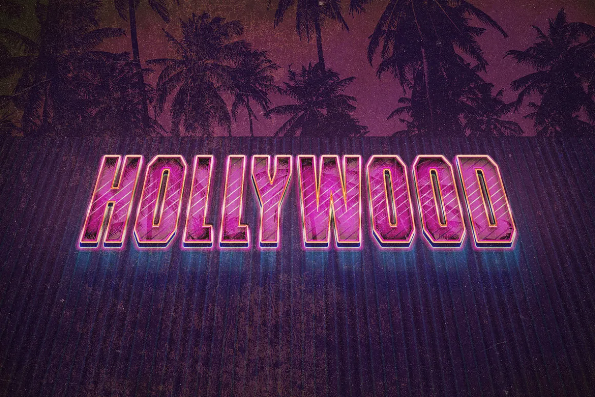 Back to the 80s Retro Text Effects