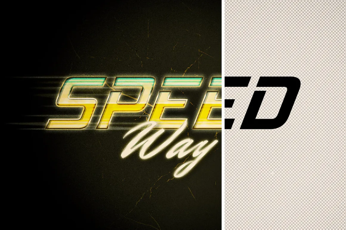 Back to the 80s Retro Text Effects