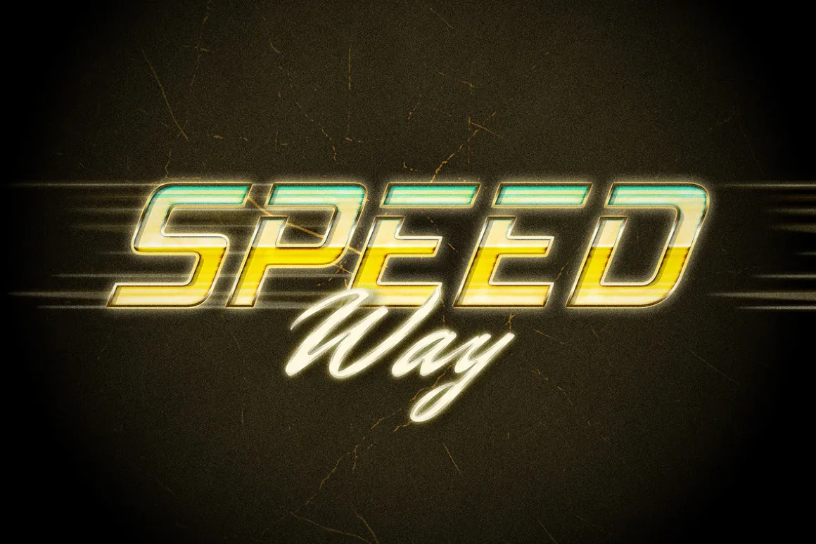 Back to the 80s Retro Text Effects