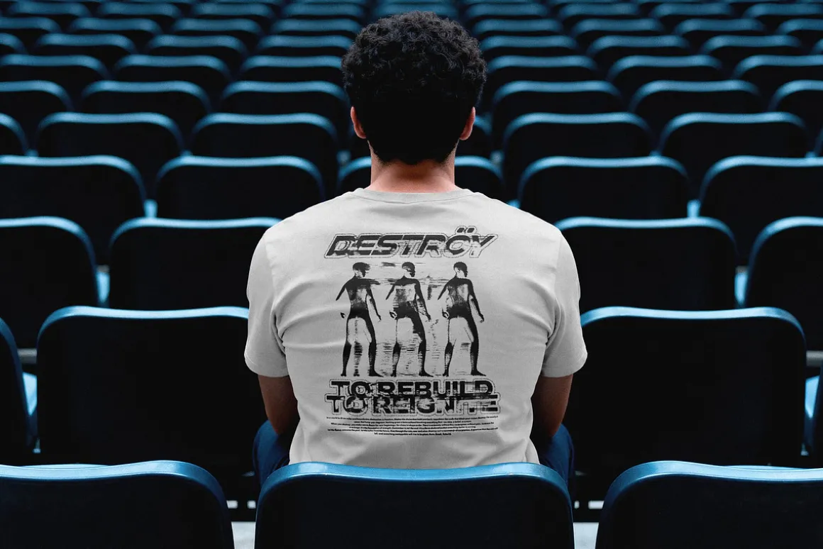 Back View T-shirt Mockup