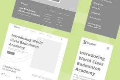 Badminton School Wireframe Website