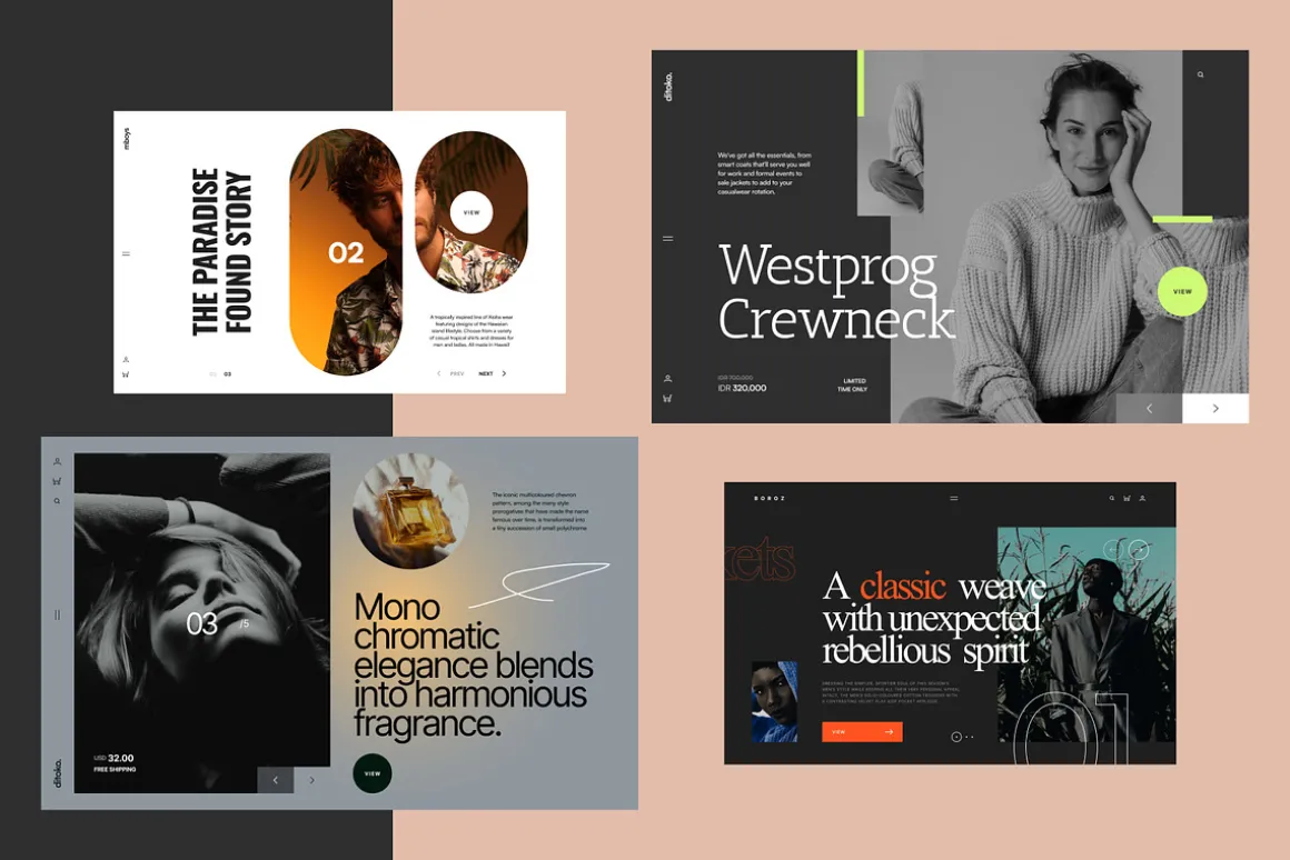 Bajhu - 15 Figma Fashion Web Headers