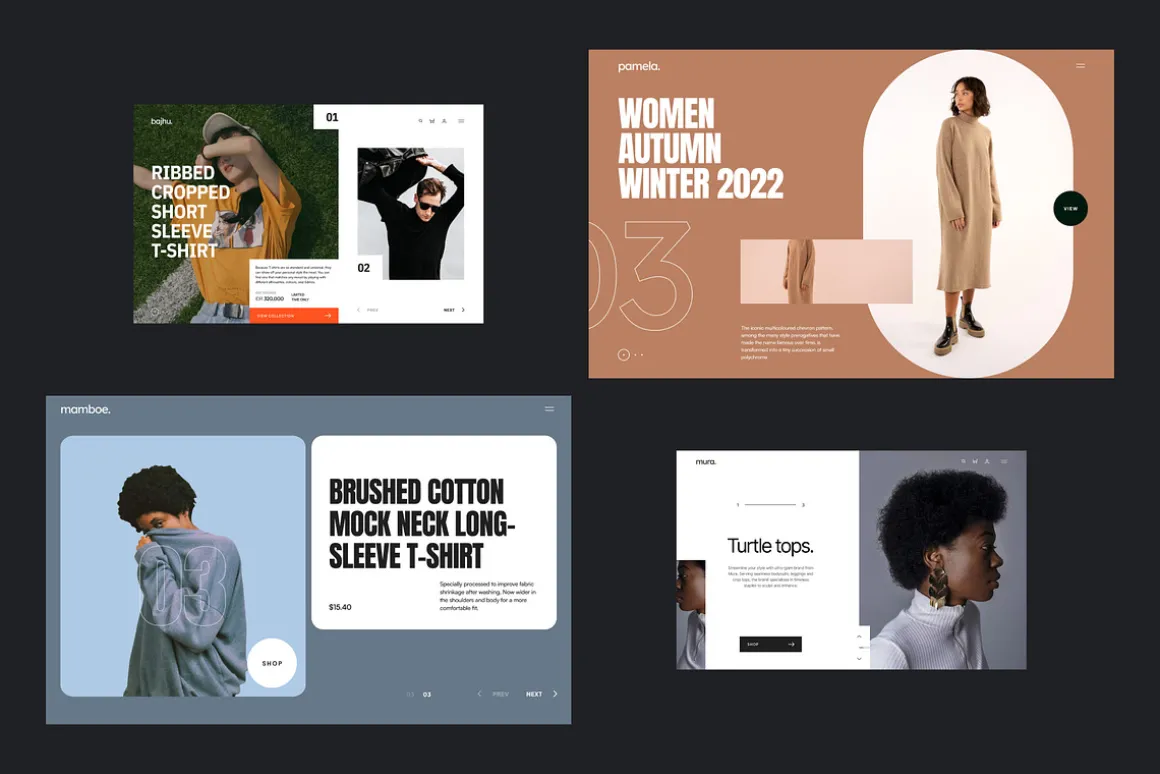 Bajhu - 15 Figma Fashion Web Headers
