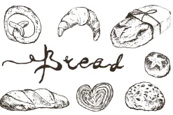 Bakery and bread watercolor