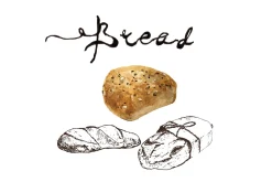Bakery and bread watercolor
