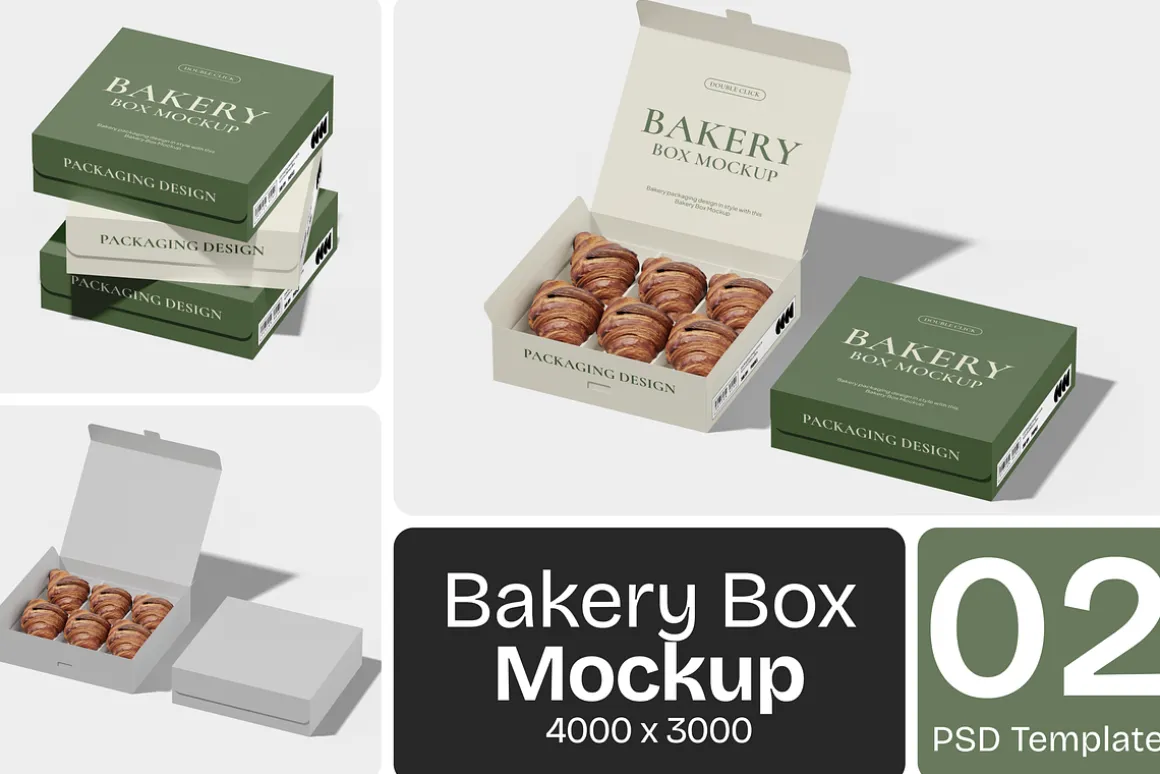 Bakery Box Mockup