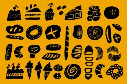 BAKERY SHAPES | HAND DRAWN CLIPART