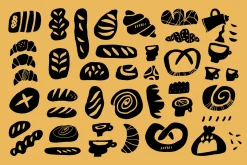BAKERY SHAPES | HAND DRAWN CLIPART