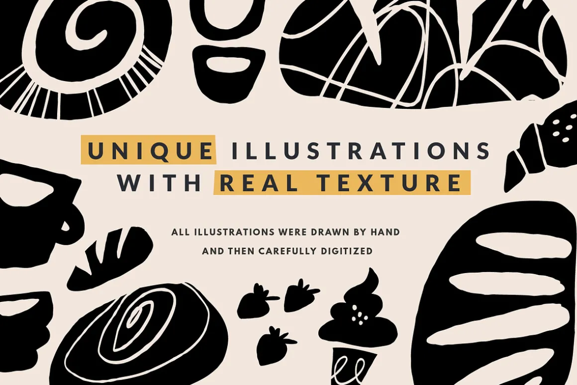 BAKERY SHAPES | HAND DRAWN CLIPART