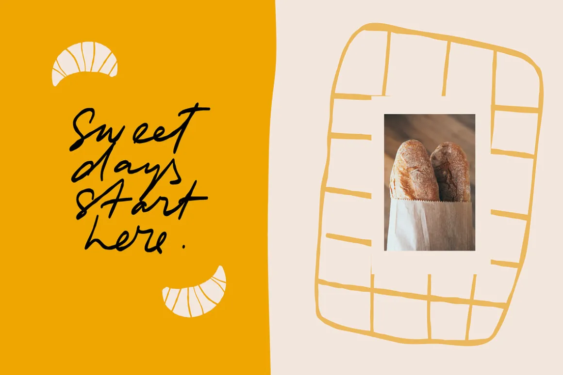 BAKERY SHAPES | HAND DRAWN CLIPART