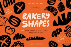 BAKERY SHAPES | HAND DRAWN CLIPART